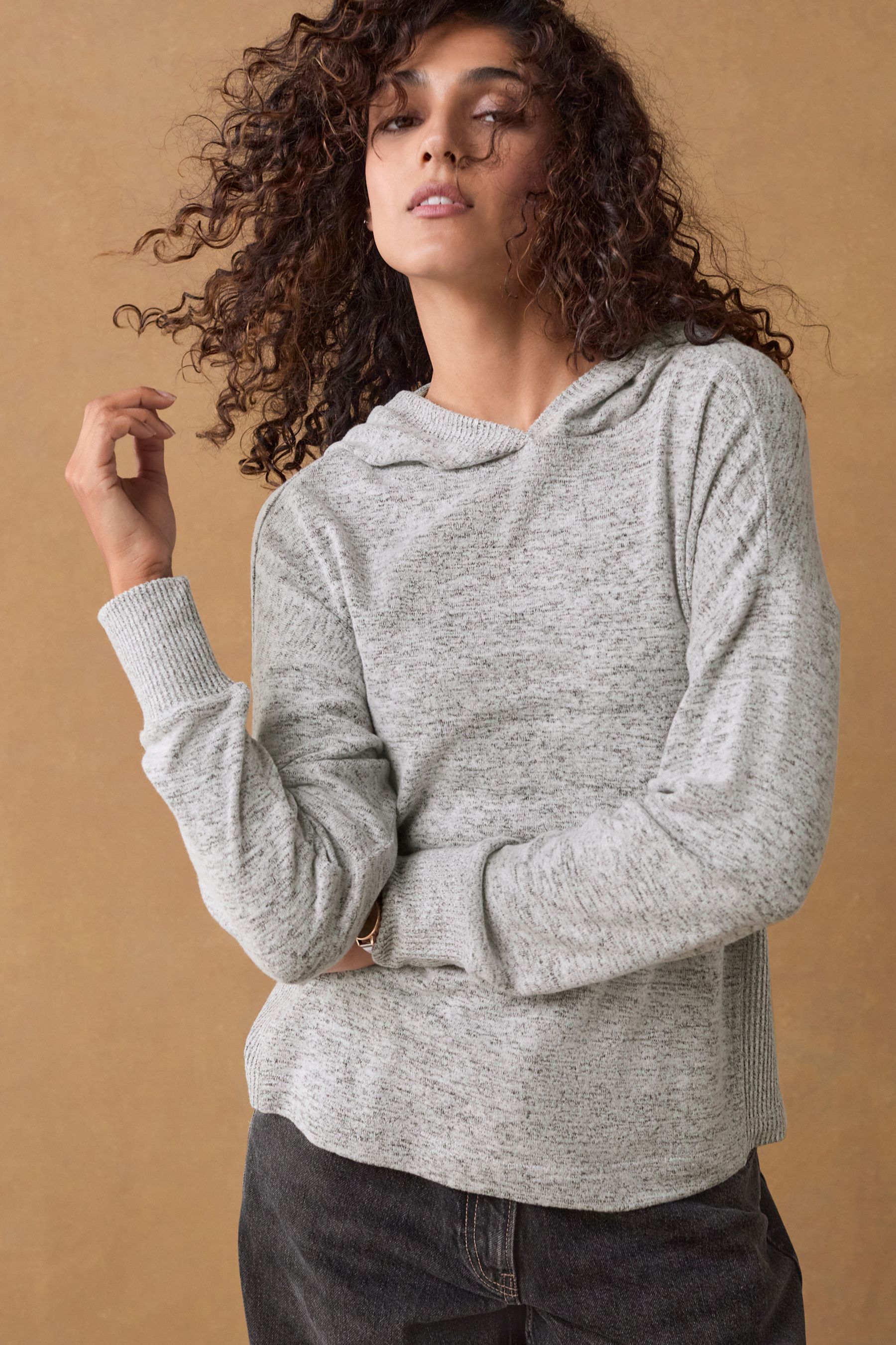 Next grey hoodie top
