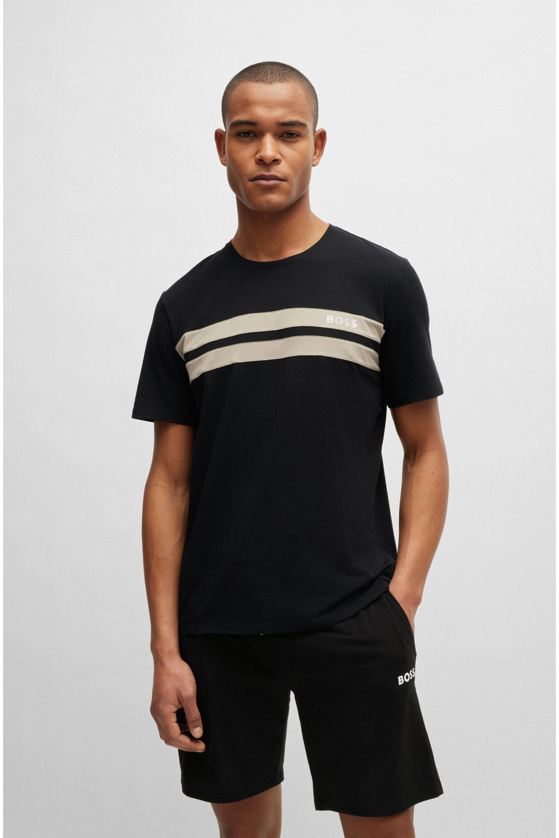 BOSS Black Stripe Logo T-Shirt - Image 1 of 5