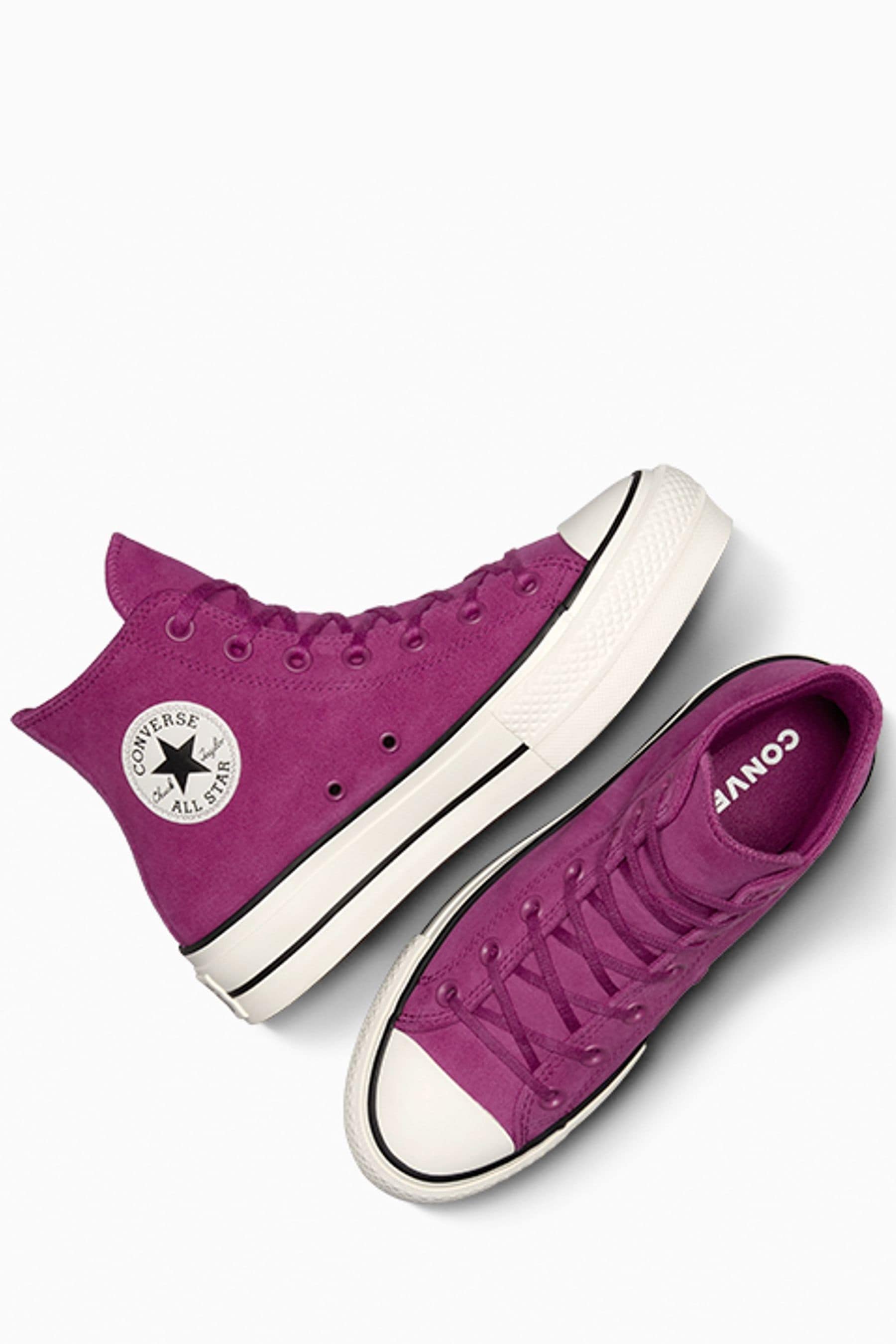 Buy Converse Purple Suede Chuck Taylor All Star Lift Trainers from Next USA