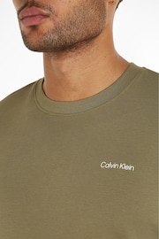 Calvin Klein Green Micro Logo Interlock T-Shirt - Image 3 of 5