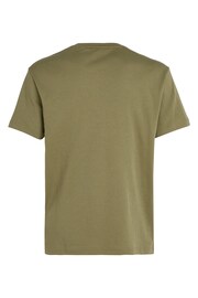 Calvin Klein Green Micro Logo Interlock T-Shirt - Image 5 of 5