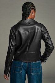 Black Faux Leather Fuller Bust Jacket - Image 3 of 9