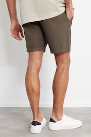 Threadbare Chocolate Cotton Lyocell Jogger Style Shorts - Image 2 of 4