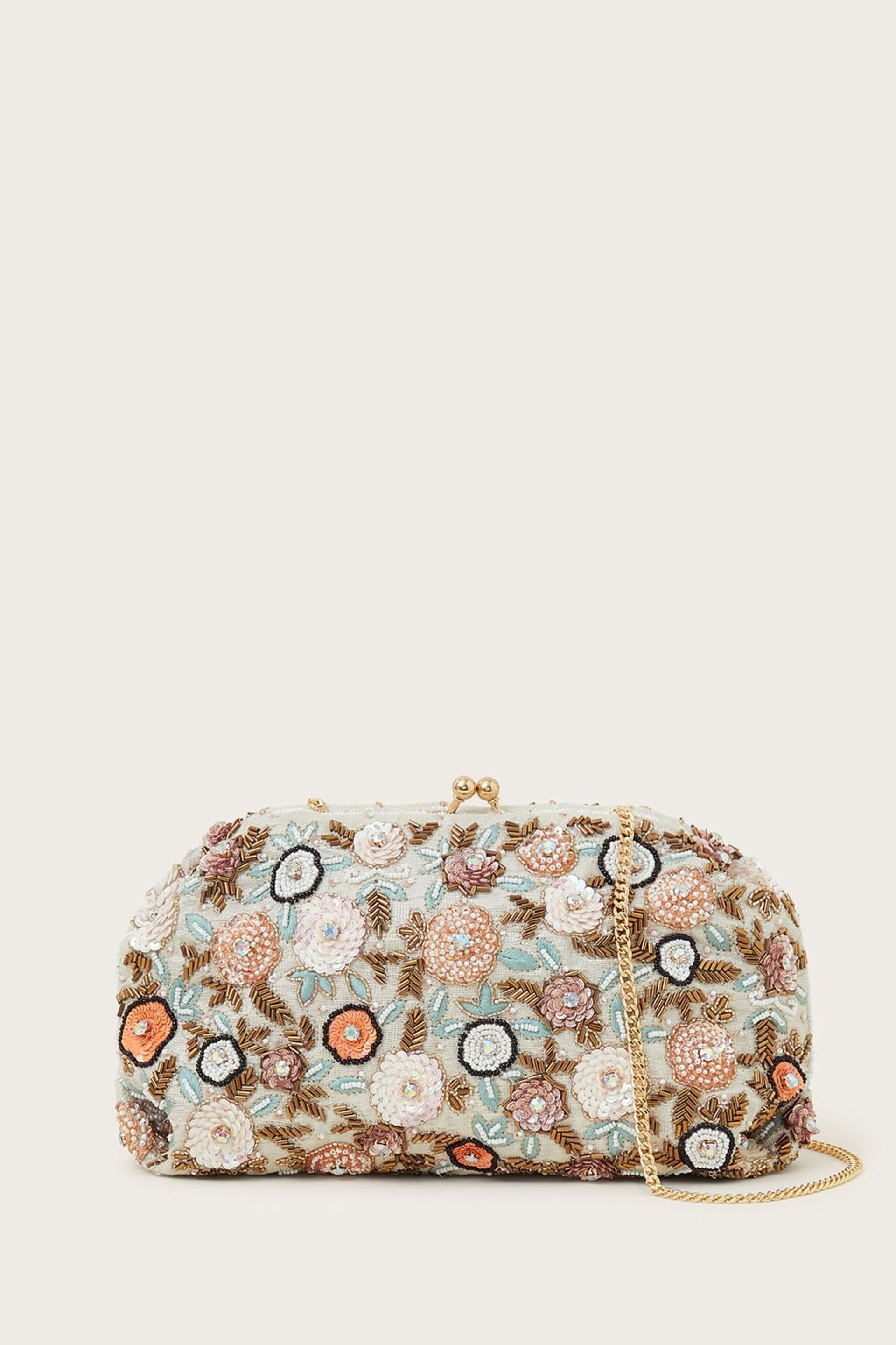Monsoon Multi Pastel Floral Clutch - Image 1 of 3