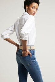 River Island Blue High Rise Tummy Hold Flare Jeans - Image 4 of 5