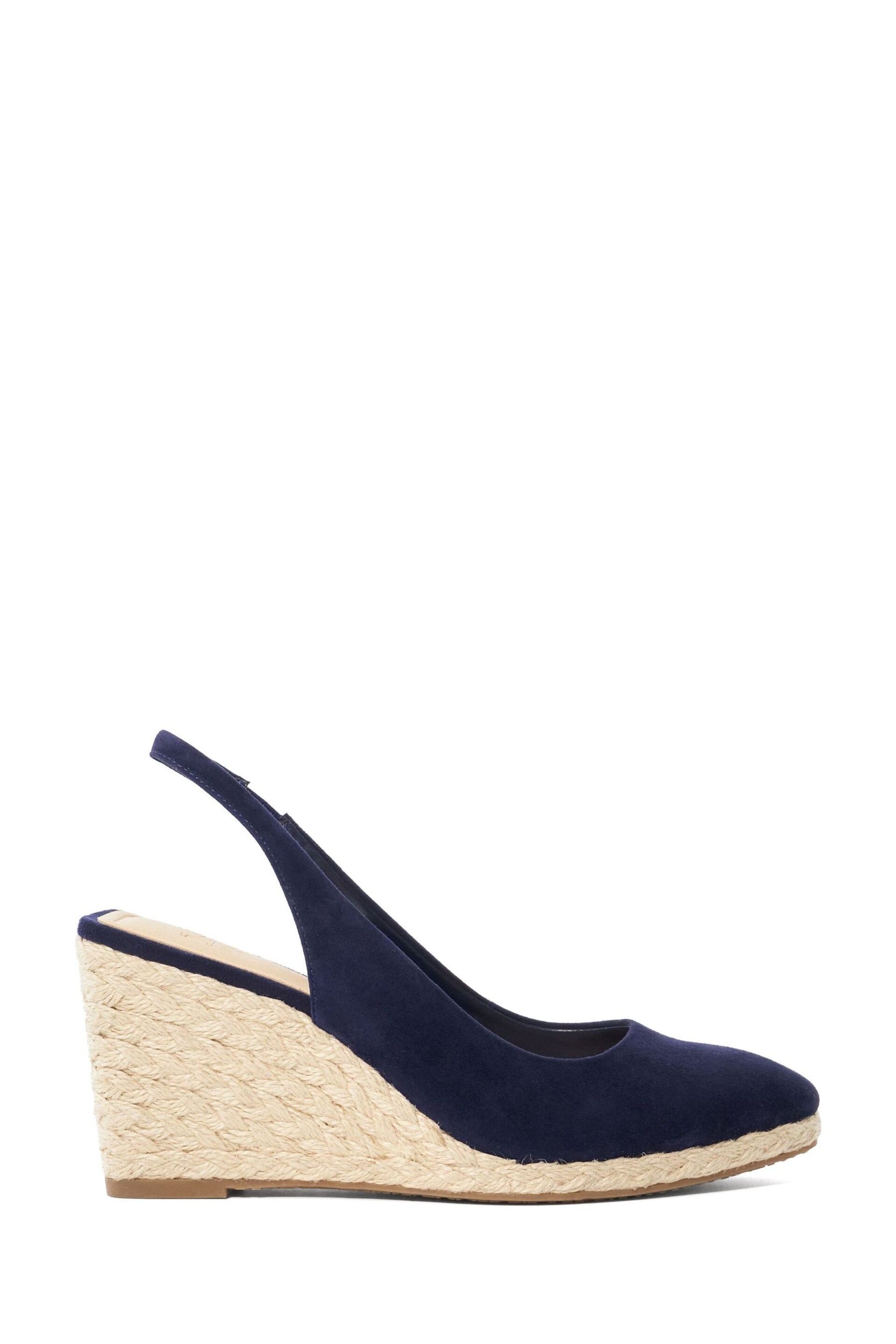 Dune London Blue Cadance Slingback Wedge Espadrilles - Image 1 of 6