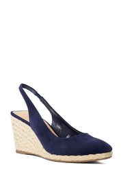 Dune London Blue Cadance Slingback Wedge Espadrilles - Image 3 of 6