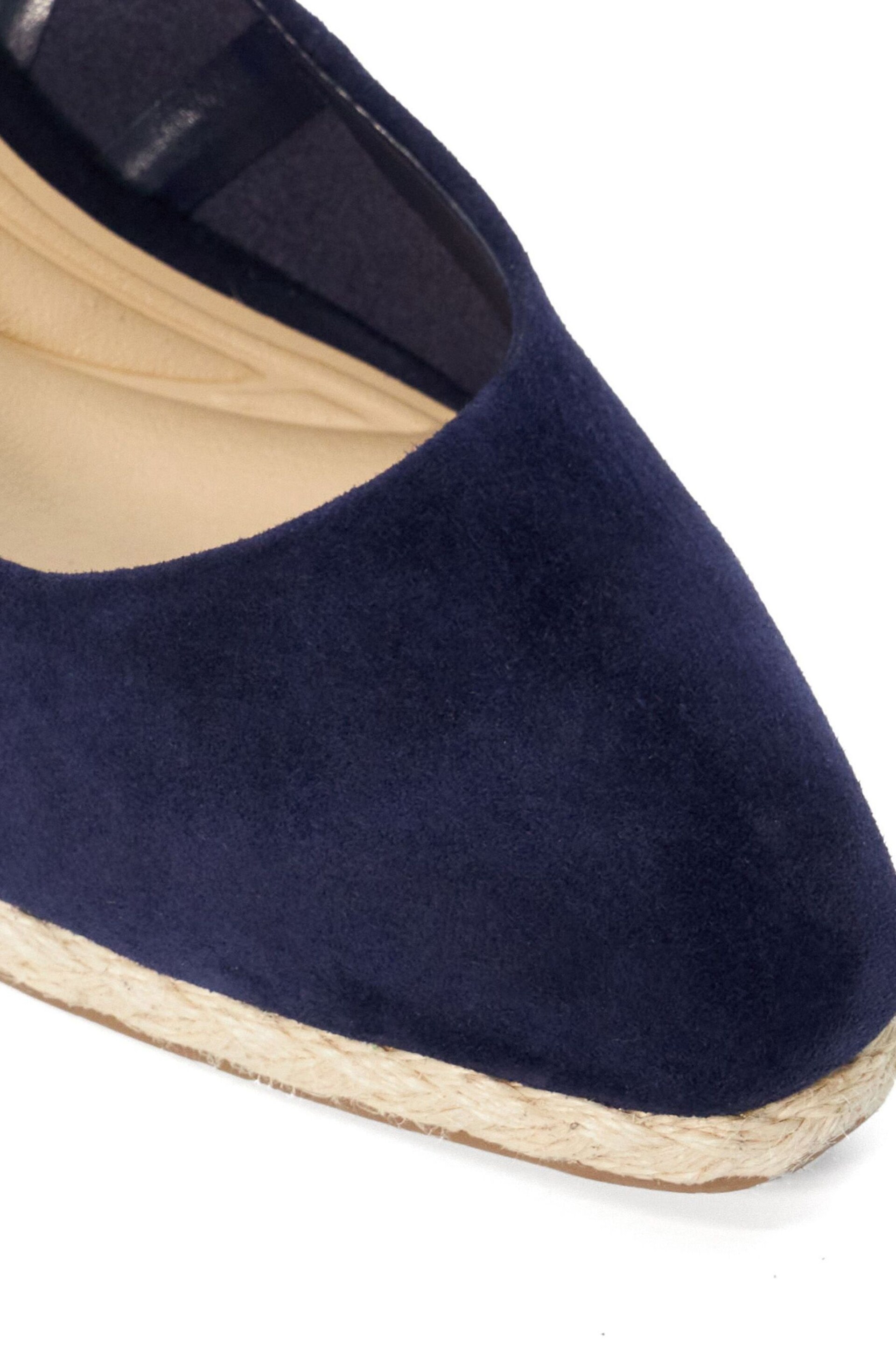 Dune London Blue Cadance Slingback Wedge Espadrilles - Image 6 of 6