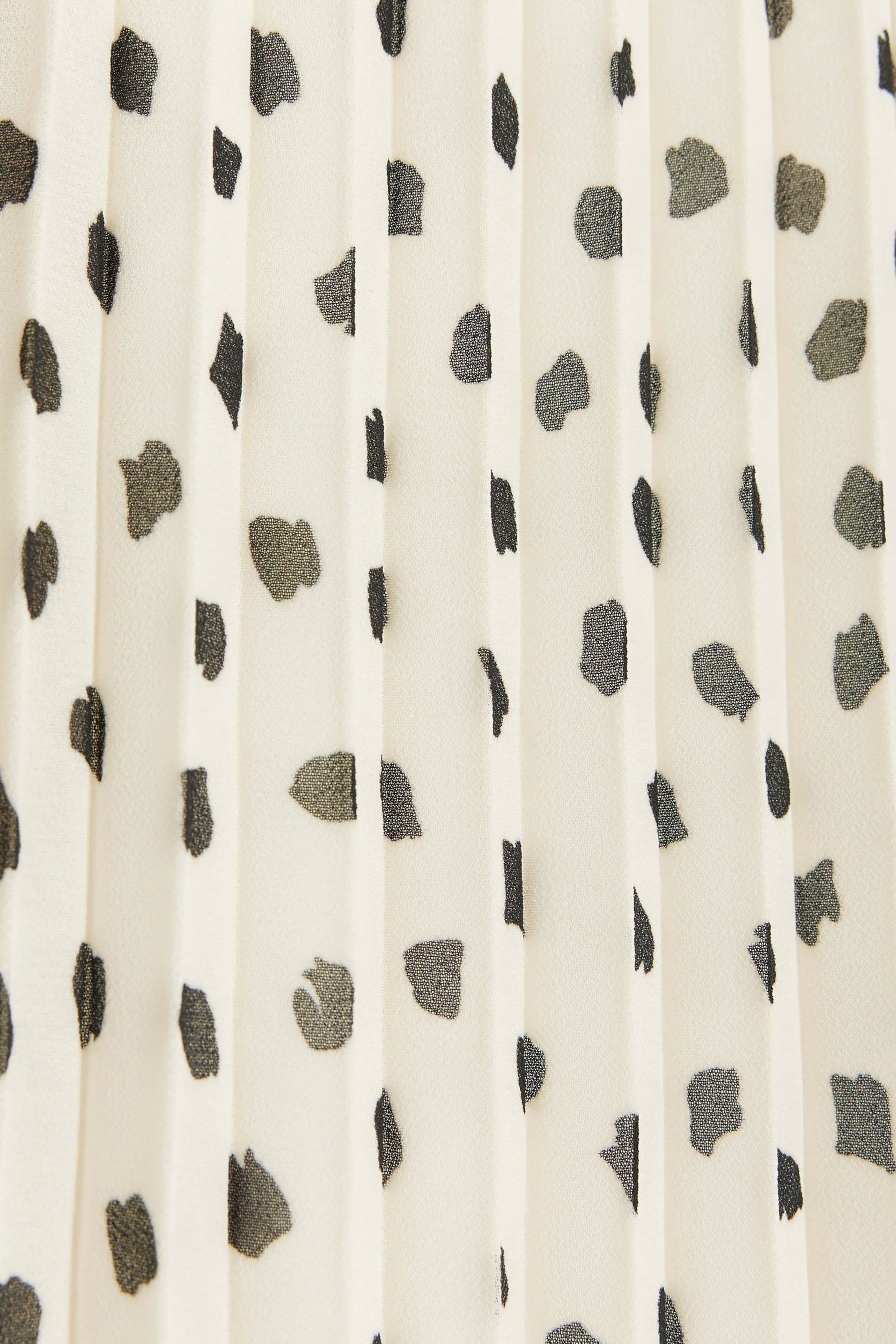 River Island White Polka Dot Pleated Midi Skirt - Image 4 of 4