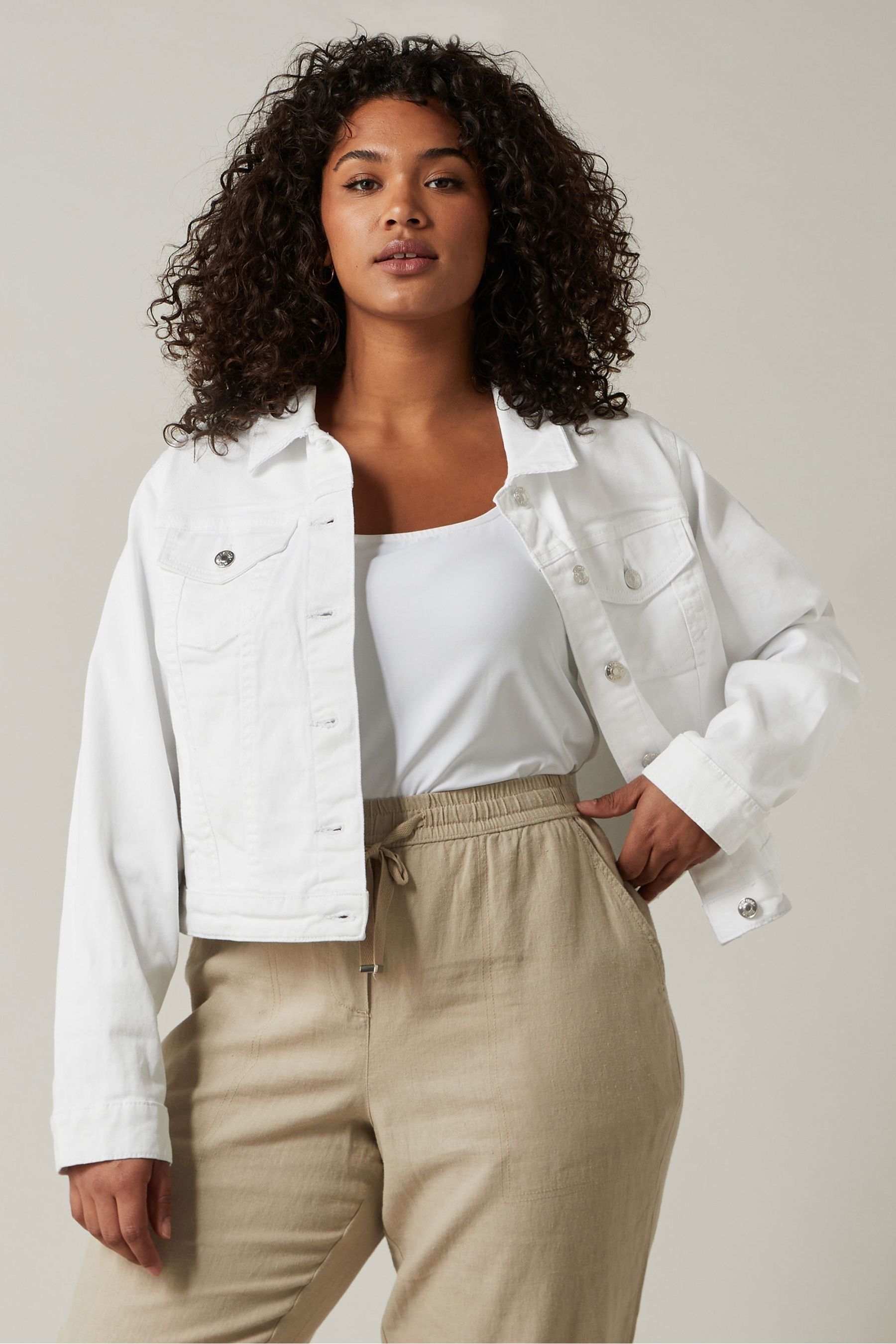 Buy Evans Stretch Denim Jacket from Next United Arab Emirates