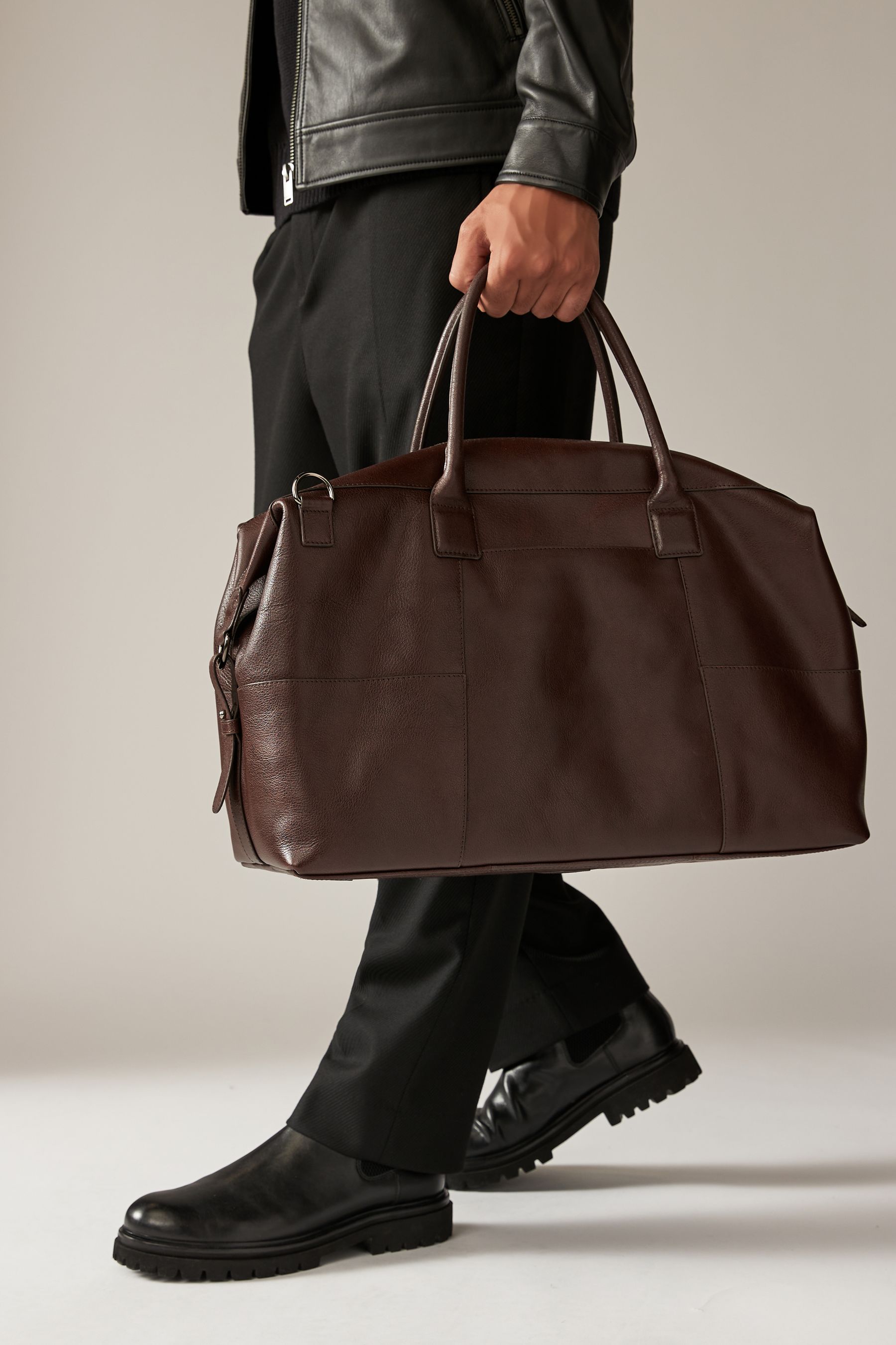 Next leather holdall online