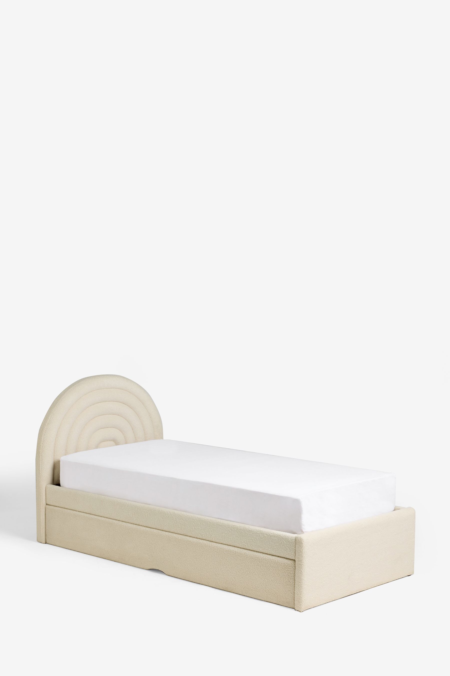 Buy Soft Cosy Boucle Ivory Kids Rainbow Upholstered Trundle Bed from the Next UK online shop