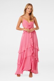 Forever New Pink Harper Ruffle Maxi Dress - Image 1 of 3