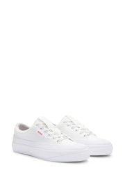 HUGO Low-Top White Trainers With Branded Laces - Image 2 of 5