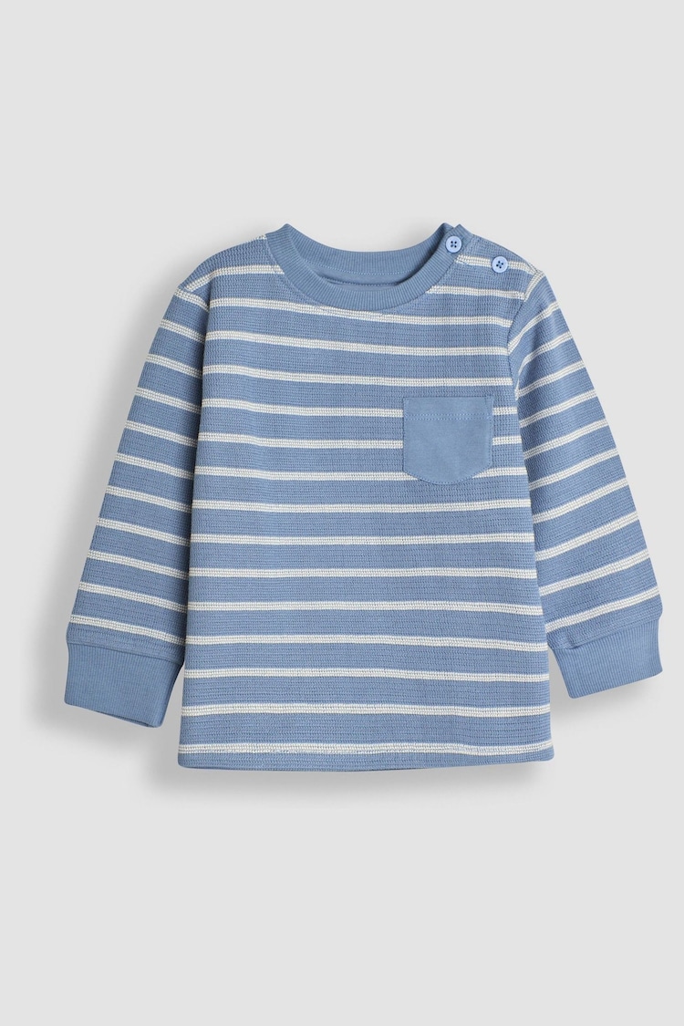 JoJo Maman Bébé Denim Blue Stripe Top - Image 1 of 3