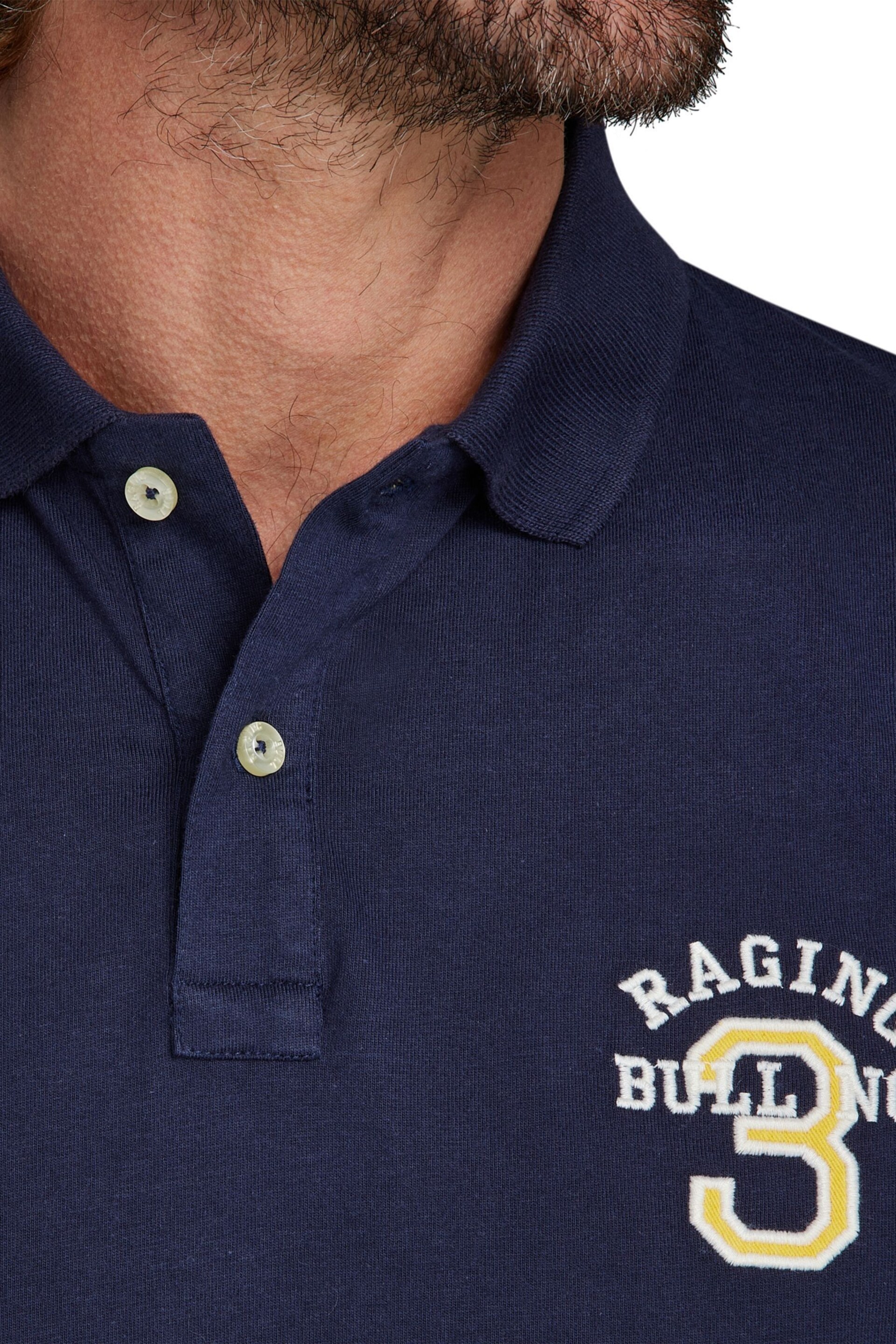 Raging Bull Blue No. 3 Jersey Polo Shirt - Image 5 of 8