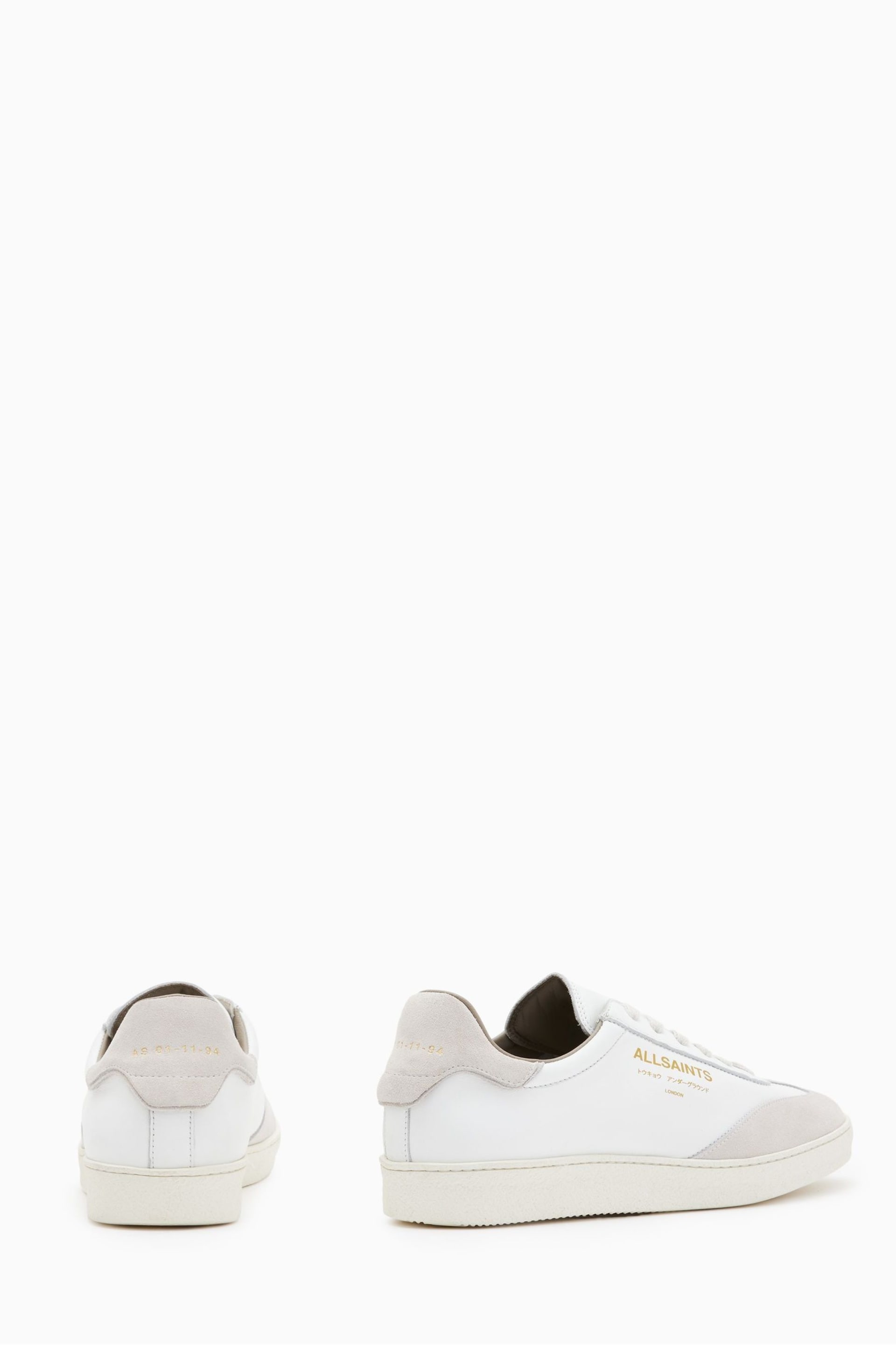 AllSaints White Thelma Sneakers - Image 3 of 5