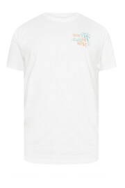 BadRhino Big & Tall White Ride The Wave T-Shirt - Image 3 of 4
