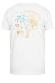 BadRhino Big & Tall White Ride The Wave T-Shirt - Image 4 of 4