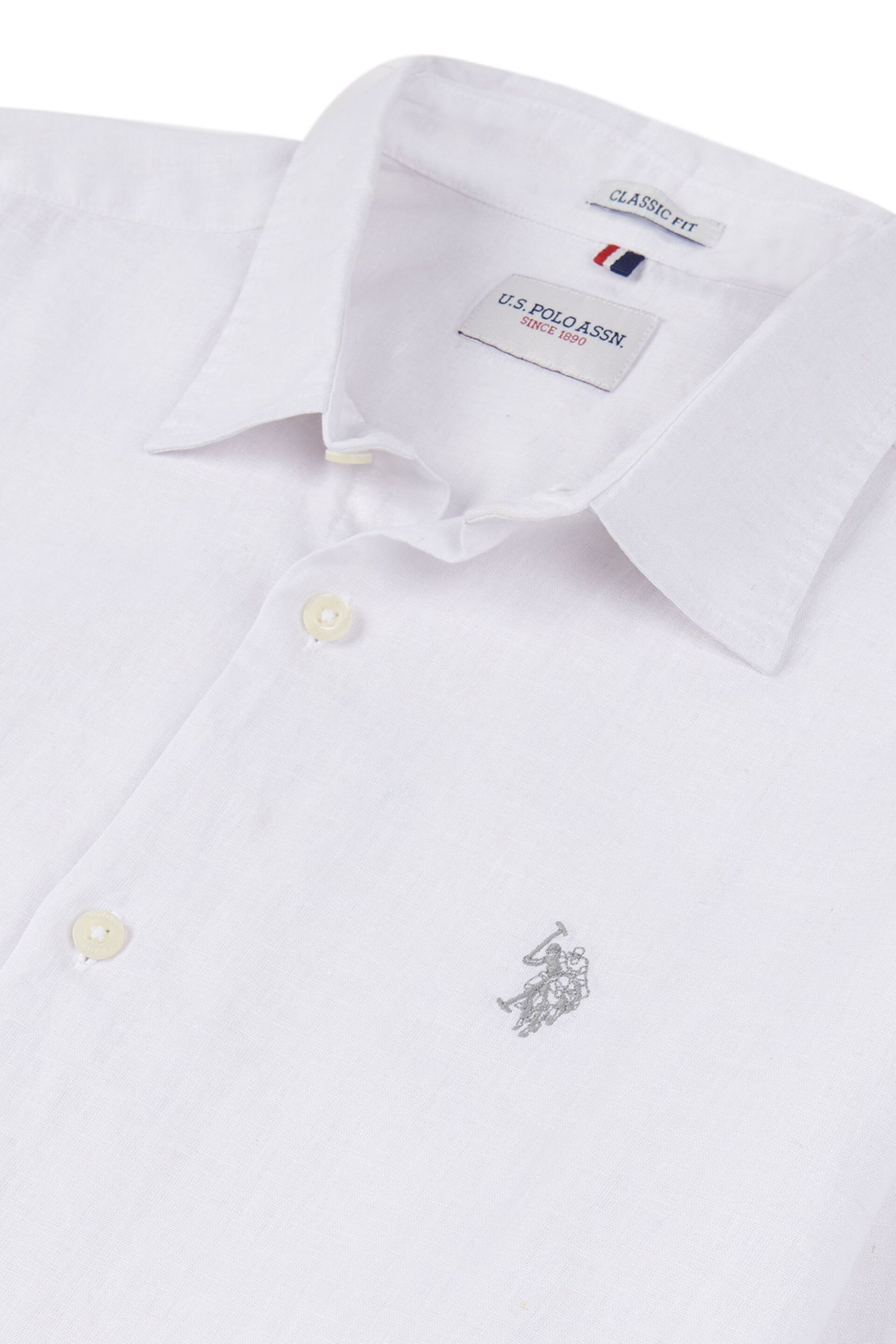 U.S. Polo Assn. Mens Linen Blend Shirt - Image 7 of 7