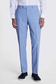 MOSS Slim Fit Sky Blue Marl Trousers - Image 1 of 3