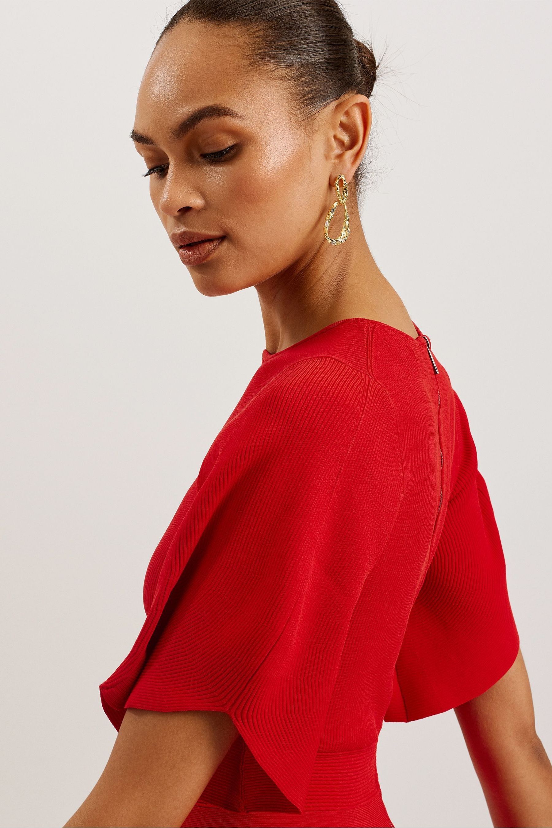 Ted baker red skater dress shop