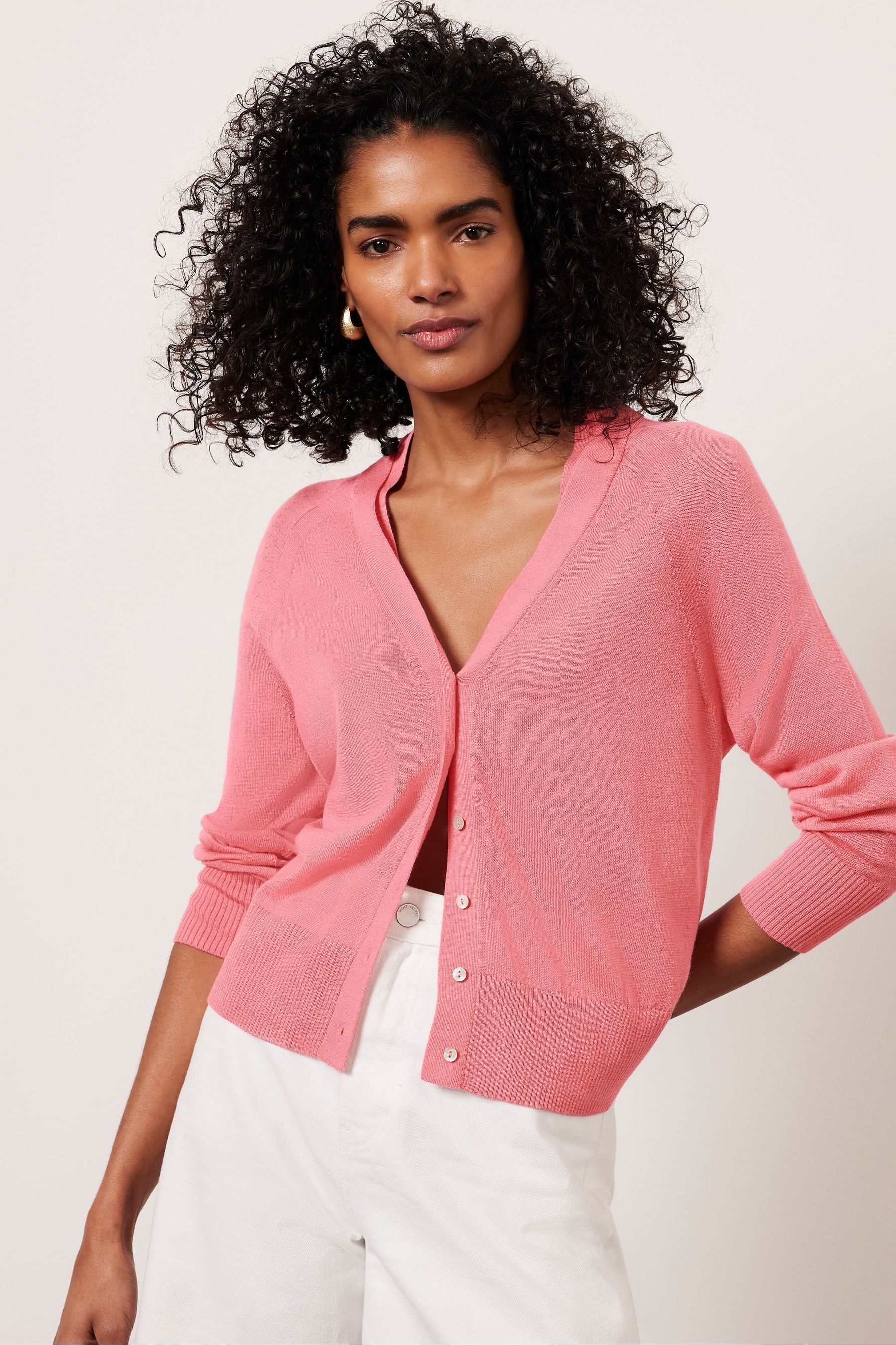 Pink velvet cardigan store