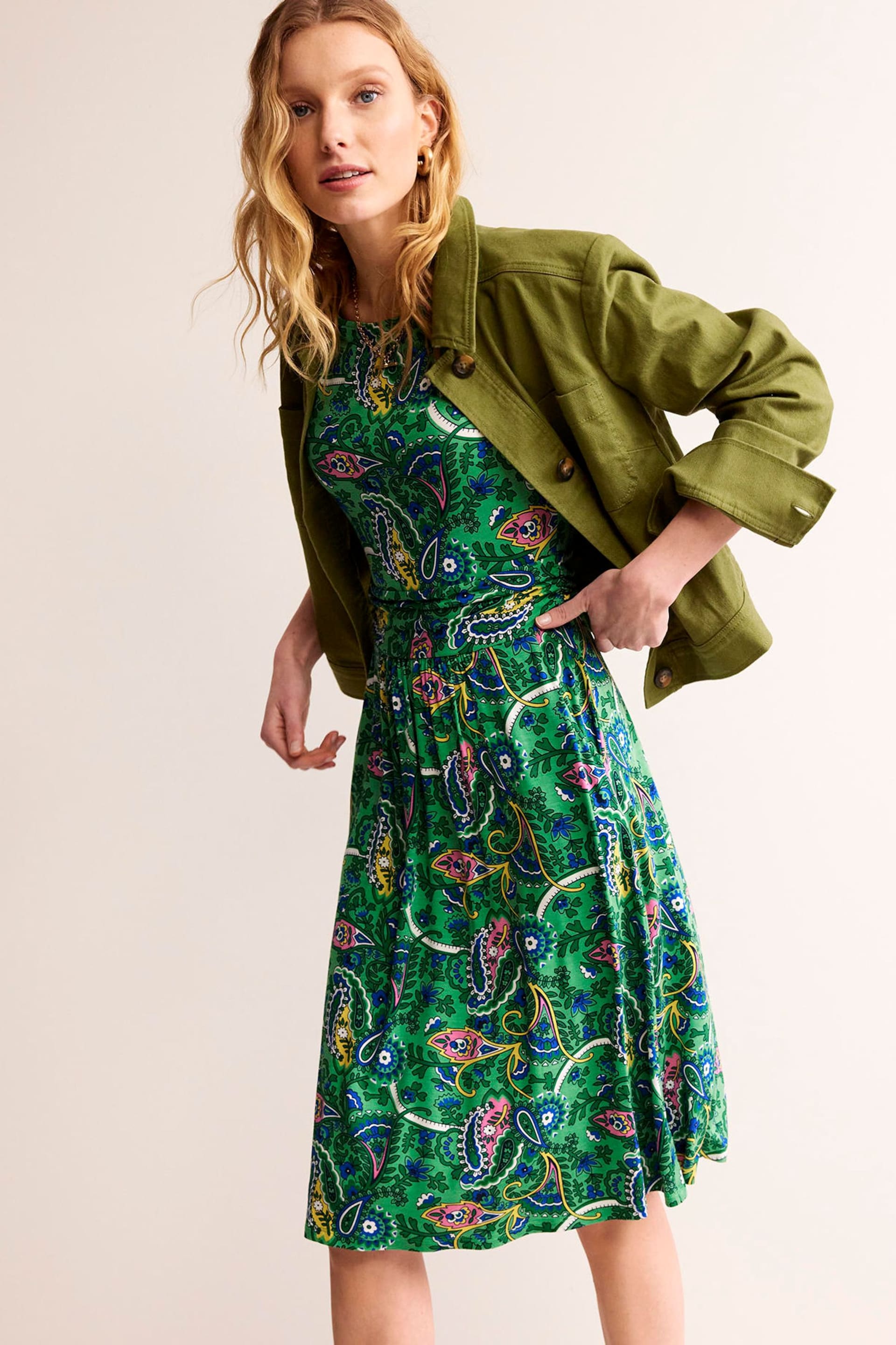 Boden Green Amelie Jersey Dress - Image 1 of 5