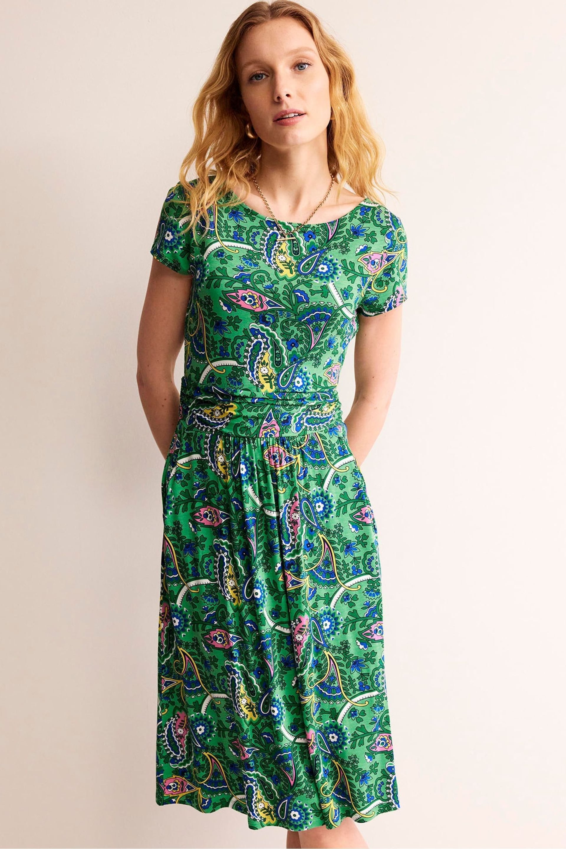 Boden Green Amelie Jersey Dress - Image 4 of 5