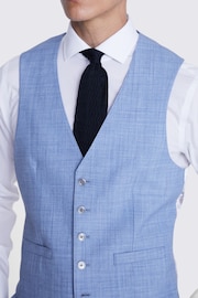 MOSS Slim Fit Sky Blue Marl Waistcoat - Image 3 of 3