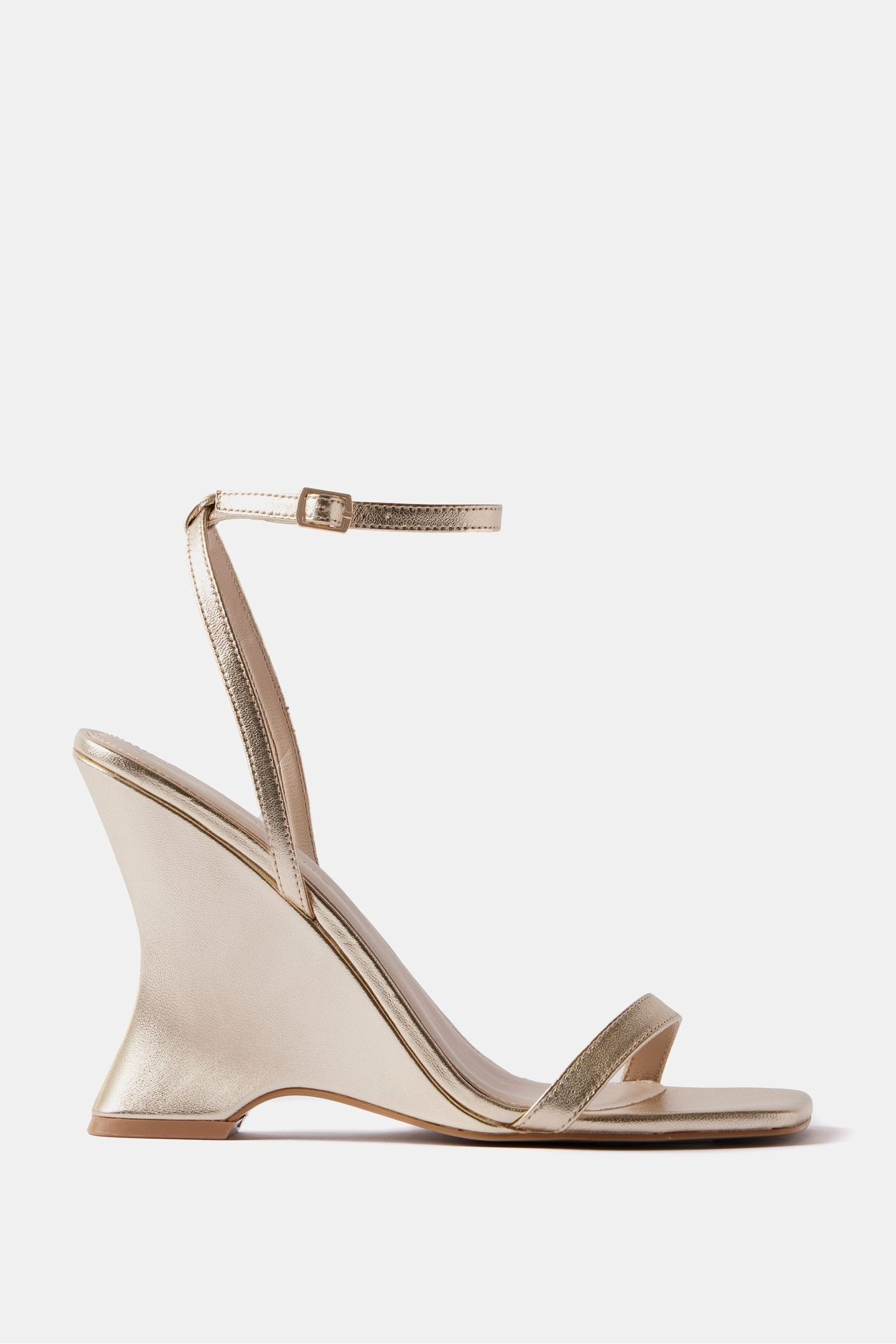 Buy Mint Velvet Gold Metallic Wedge Heels from Next Luxembourg