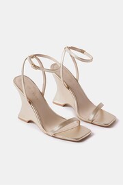 Mint Velvet Gold Metallic Wedge Heels - Image 4 of 5