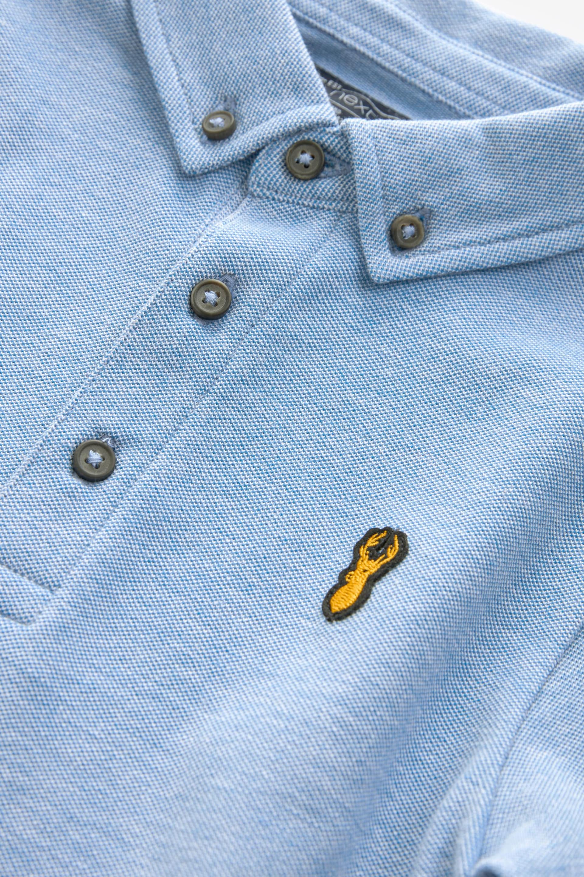 Blue Marl Short Sleeve Polo Shirt (3-16yrs) - Image 3 of 3