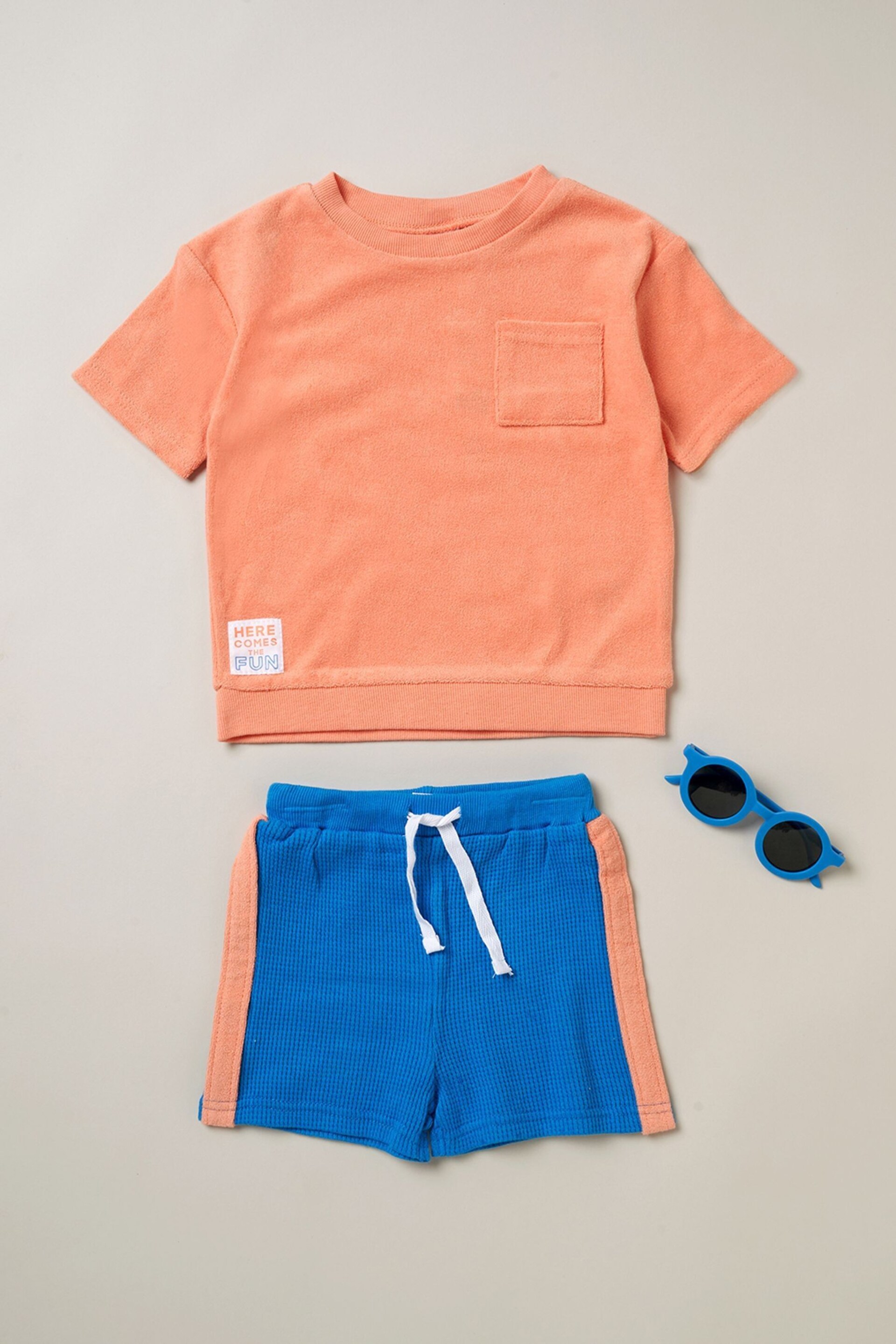 Lily & Jack Blue Top Shorts And Sunglasses Outfit Set 3 Piece - Image 1 of 5
