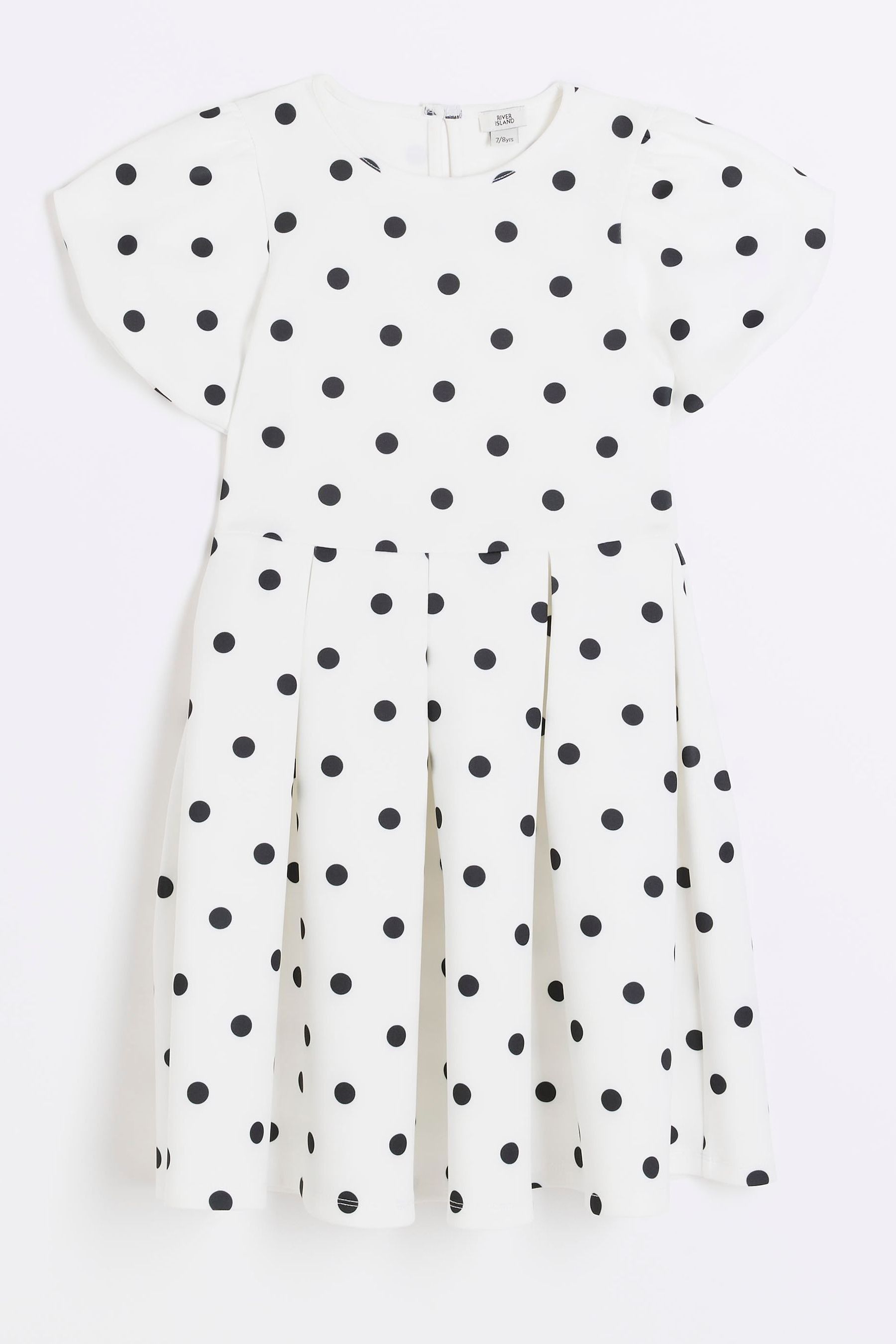 River island white polka dot dress top