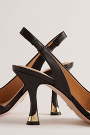 Ted Baker Black Ariii High Heeled Slingback Pumps With Hardware - Image 3 of 5