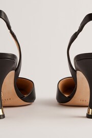 Ted Baker Black Ariii High Heeled Slingback Pumps With Hardware - Image 4 of 5