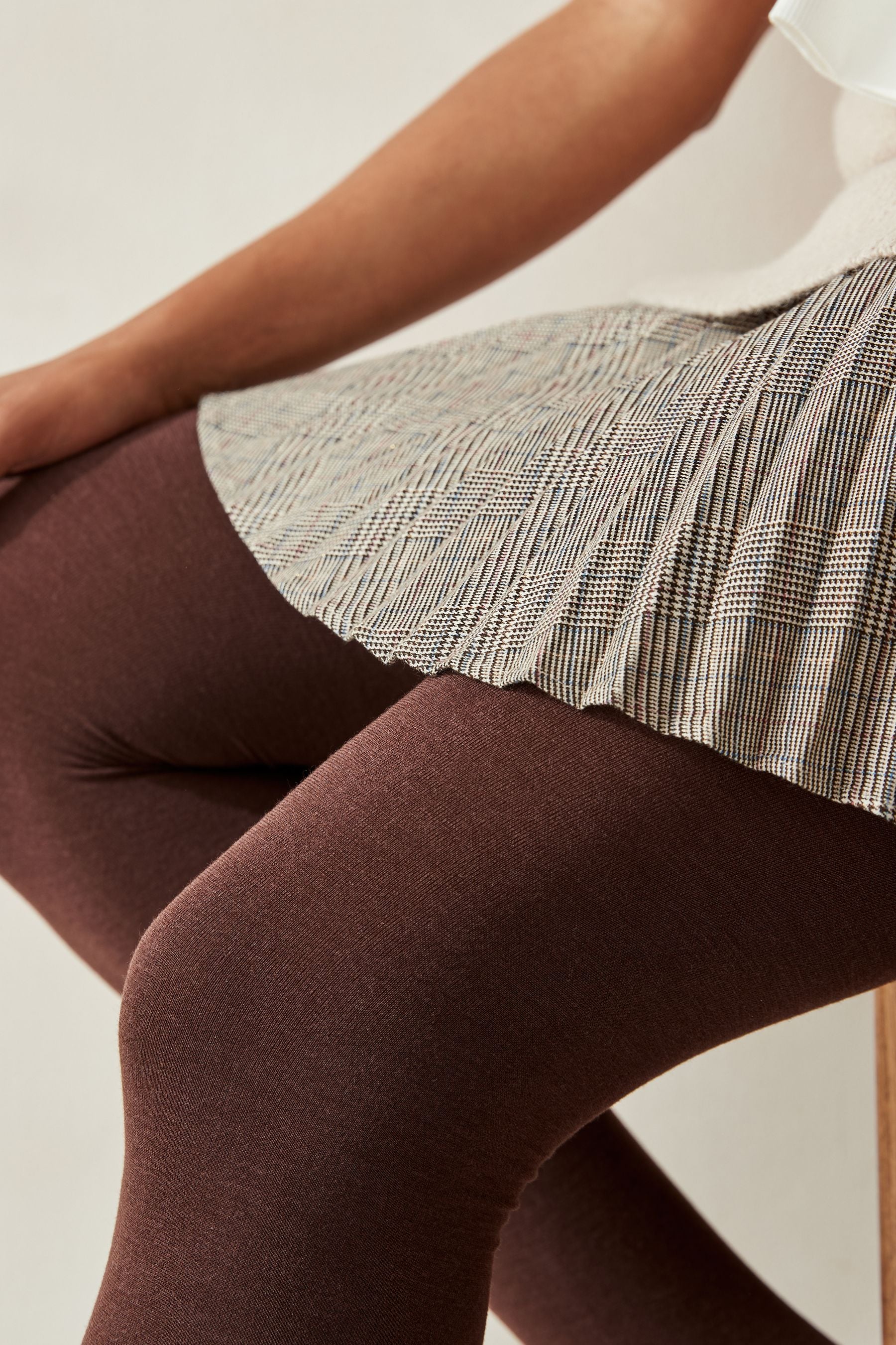 Buy Chocolate Brown Plain Thermal 100D Tights from Next Australia