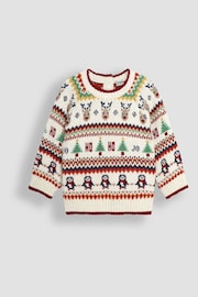 JoJo Maman Bébé Friends Festive Fair Isle Jumper - 圖片 1，共 6