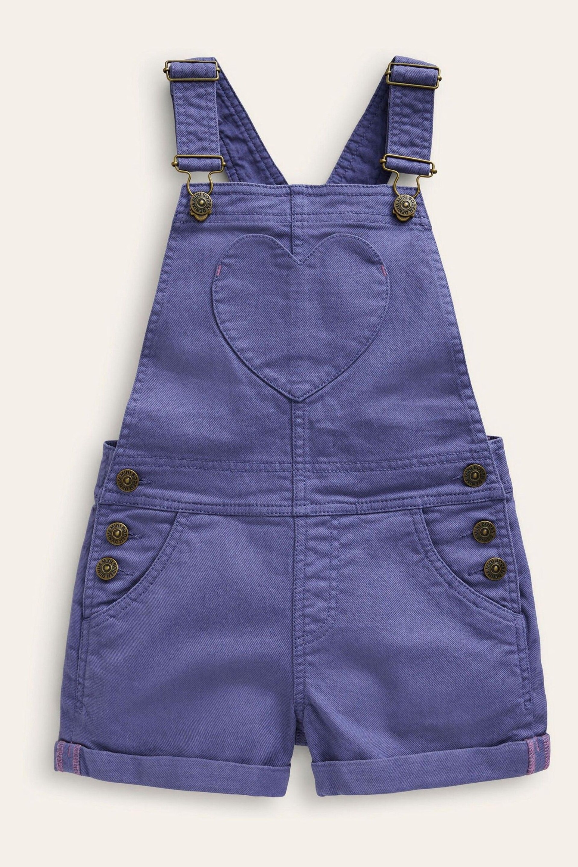 Boden Blue Cross-Back Printed Dungarees - Image 1 of 3