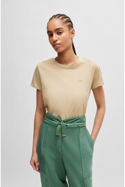 BOSS Beige Slim Fit Cotton Jersey T-Shirt - Image 1 of 5