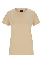 BOSS Beige Slim Fit Cotton Jersey T-Shirt - Image 5 of 5