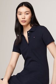 Tommy Hilfiger Navy Blue Slim 1985 Pique Polo Shirt - Image 4 of 6