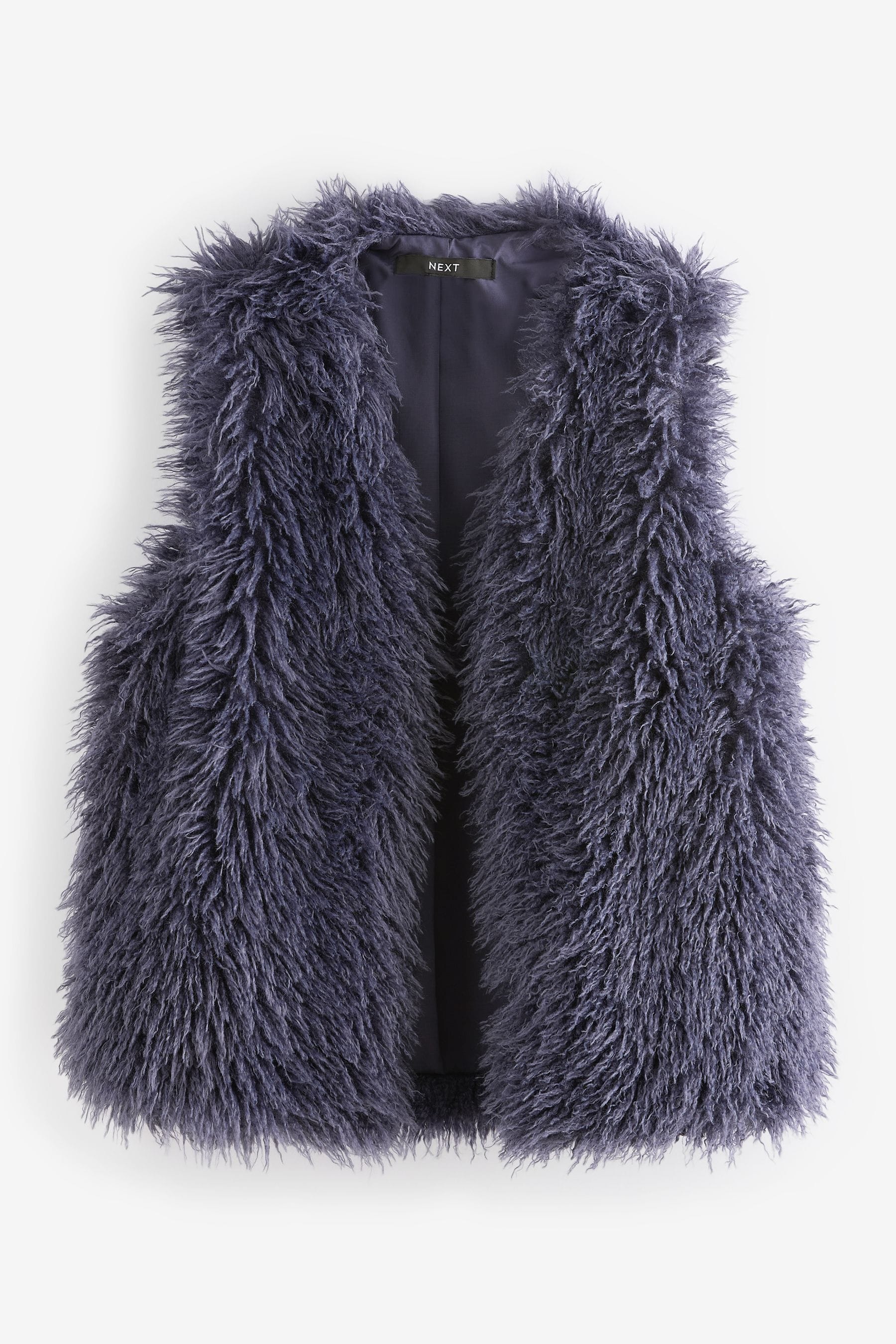 Blue Faux Fur Gilet