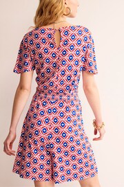 Boden Red Smocked Jersey Playsuit - Image 3 of 5