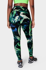 Sweaty Betty Green Areca Palm Print Full Length Power Workout Leggings - Image 2 of 9