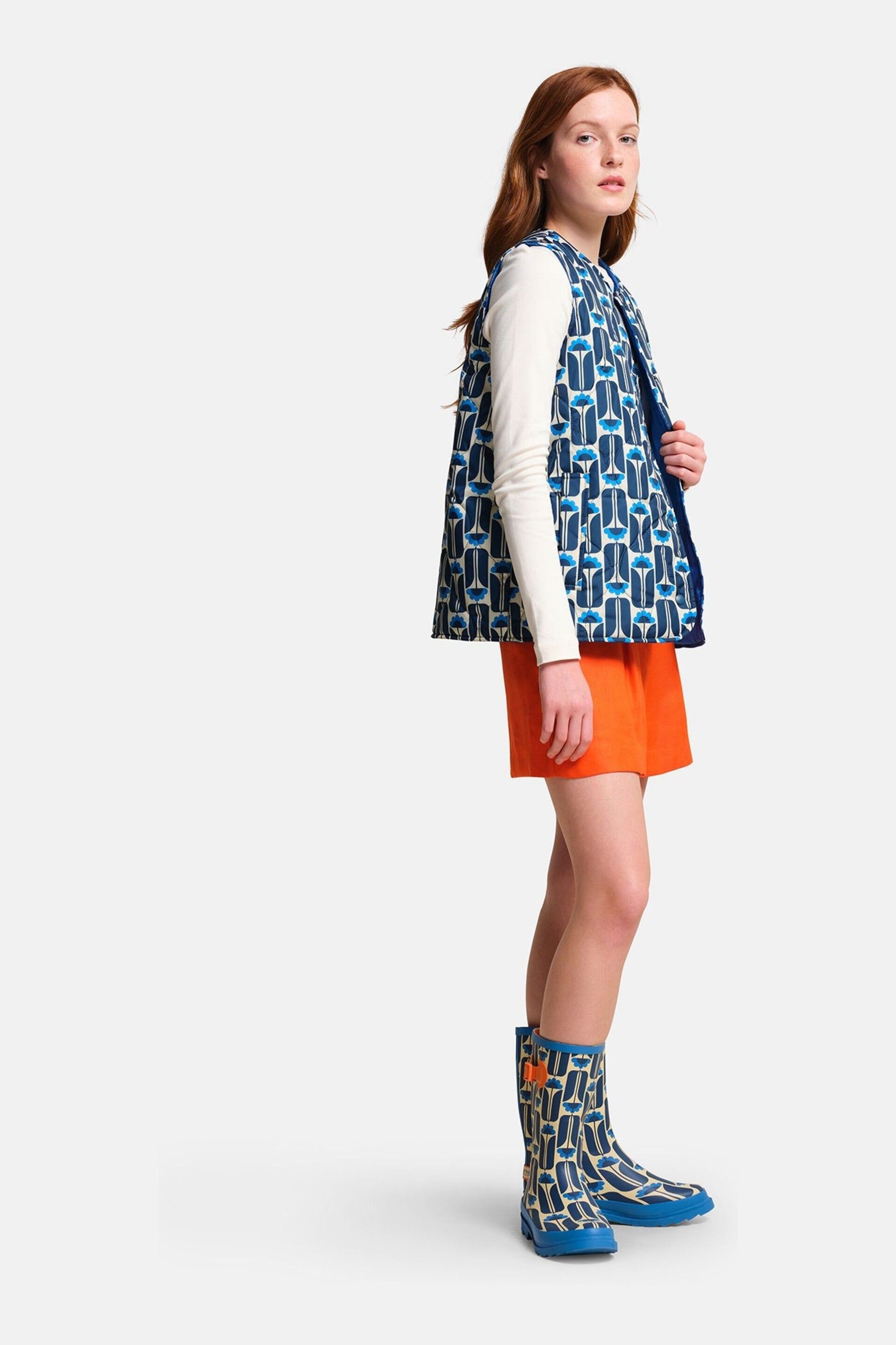 Regatta Blue Orla Kiely Printed Quilted Gilet - Image 2 of 6