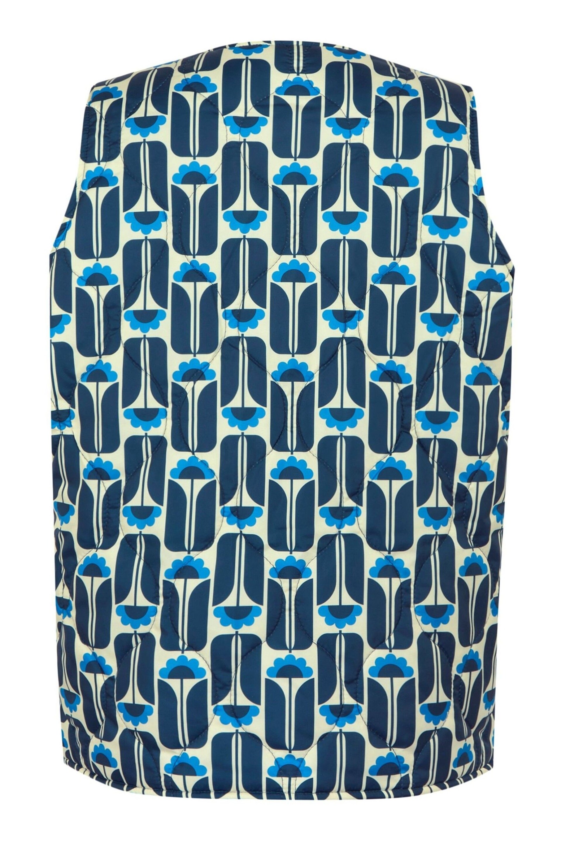 Regatta Blue Orla Kiely Printed Quilted Gilet - Image 5 of 6