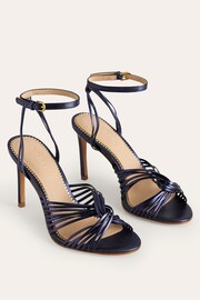 Boden Blue Twist Front Heeled Sandals - Image 2 of 4