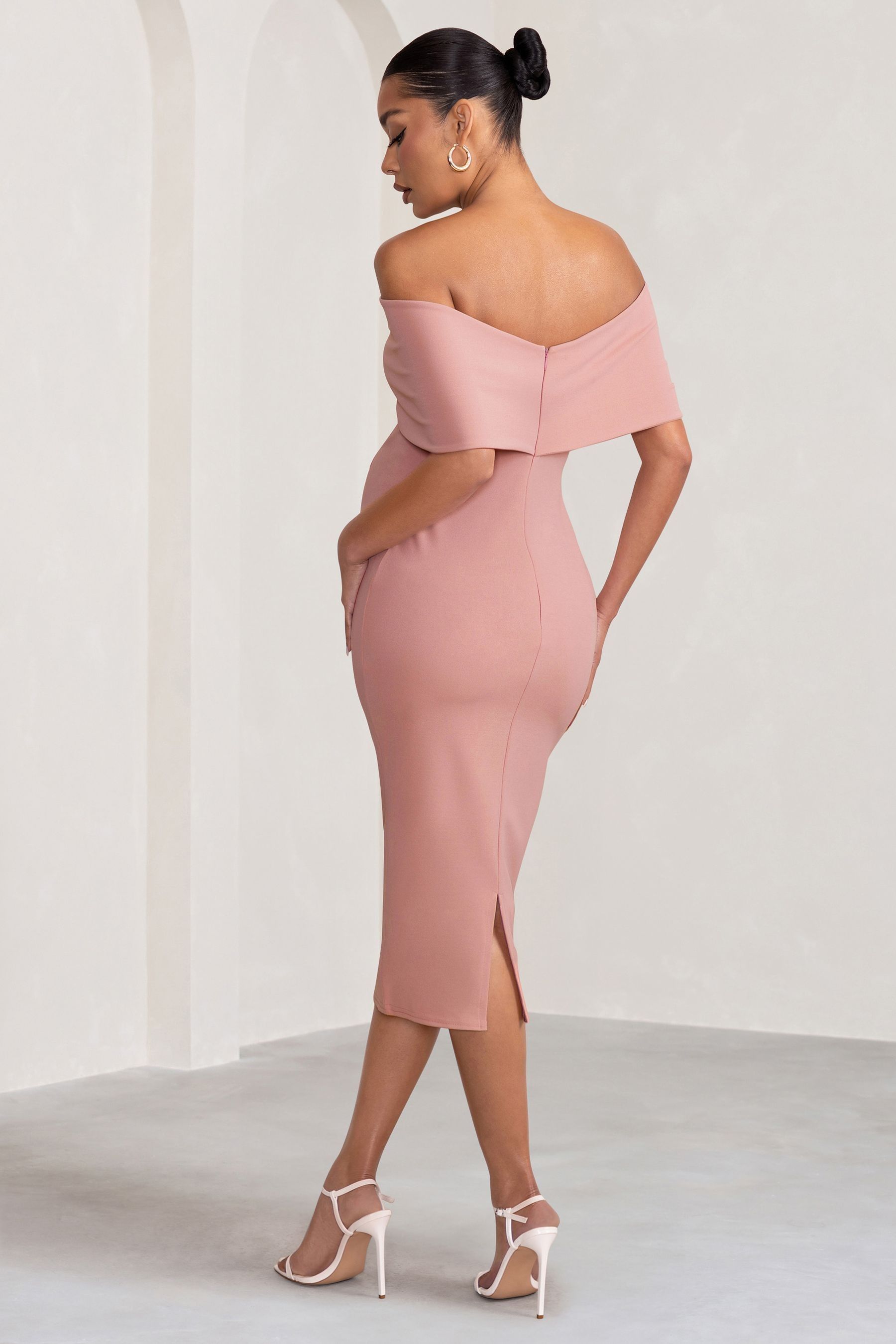 Reiss pink midi alissa skirt on sale